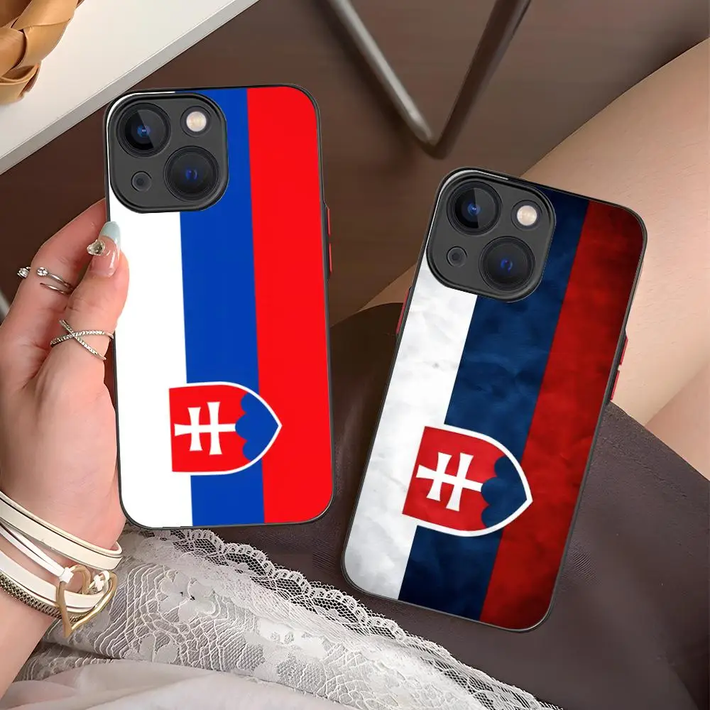 เคสโทรศัพท์มือถือลายธงชาติสโลวาเกีย สำหรับ iPhone 17 16 15 14 13 12 11 X XR XS 8 7 Pro Max Plus Mini  วัสดุซิลิโคนสีสันสดใส ดีไซน์หรูหรา
