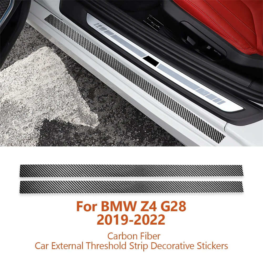 

For BMW Z4 G28 G29 2019-2022 Car-styling Carbon Fiber Car External Threshold Strip Decorative Stickers Interior Auto Accessories