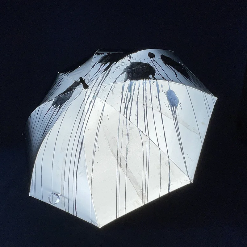 Reflective Umbrella Sun Protection Folding Color-changing Umbrella Sun Protection Night Travel Color-changing Laser Umbrella