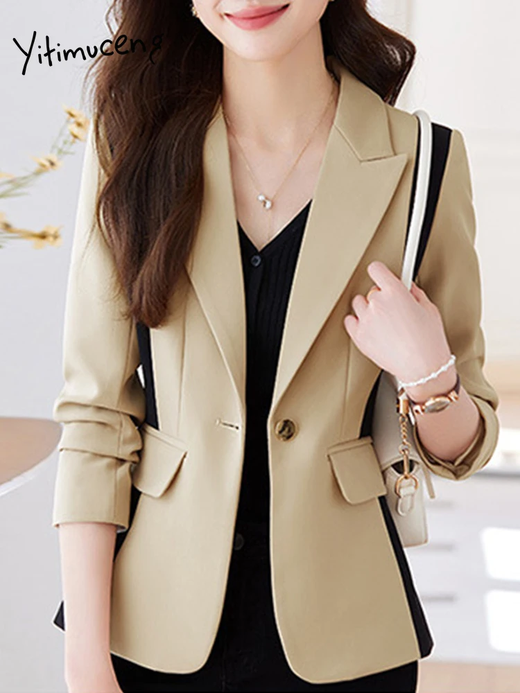 Yitimuceng Casual Suit Jacket for Women Spring Summer 2025 New Style High end Temperament Slim Fit Versatile Jacket