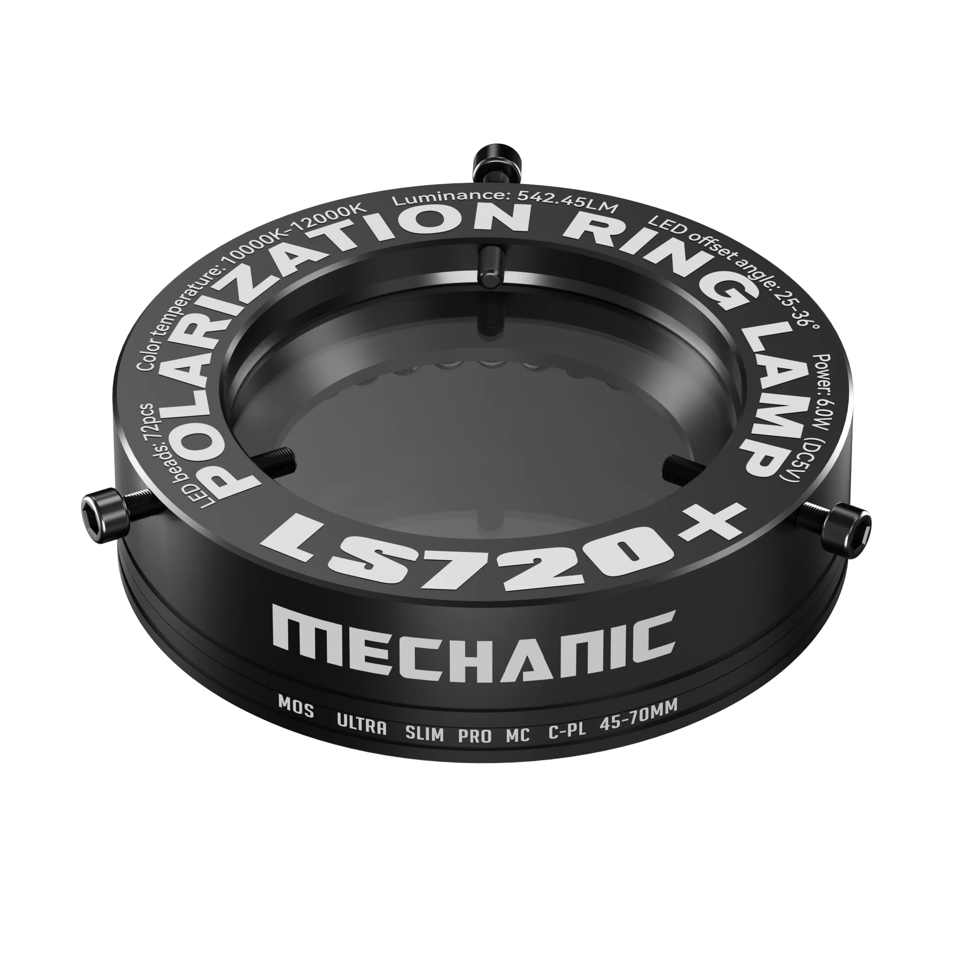 

Mechanic LS720+ Microscope Polarized Ring Lamp 72pcs Adjustable LED Reflection Ring Light for Most Stereo Microscope Illuminator