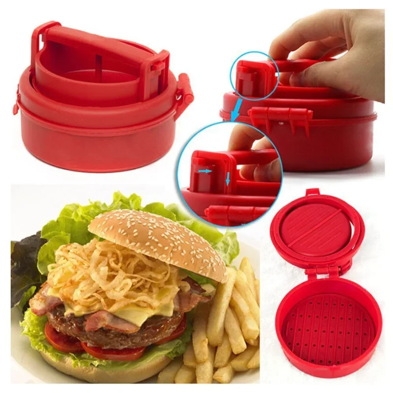 Manual Hamburger Forms Press Burger  Patties Maker Press  Chef Cutlets Stuffed Hamburger Mold Grill Kitchen Tools Gadgets naruto