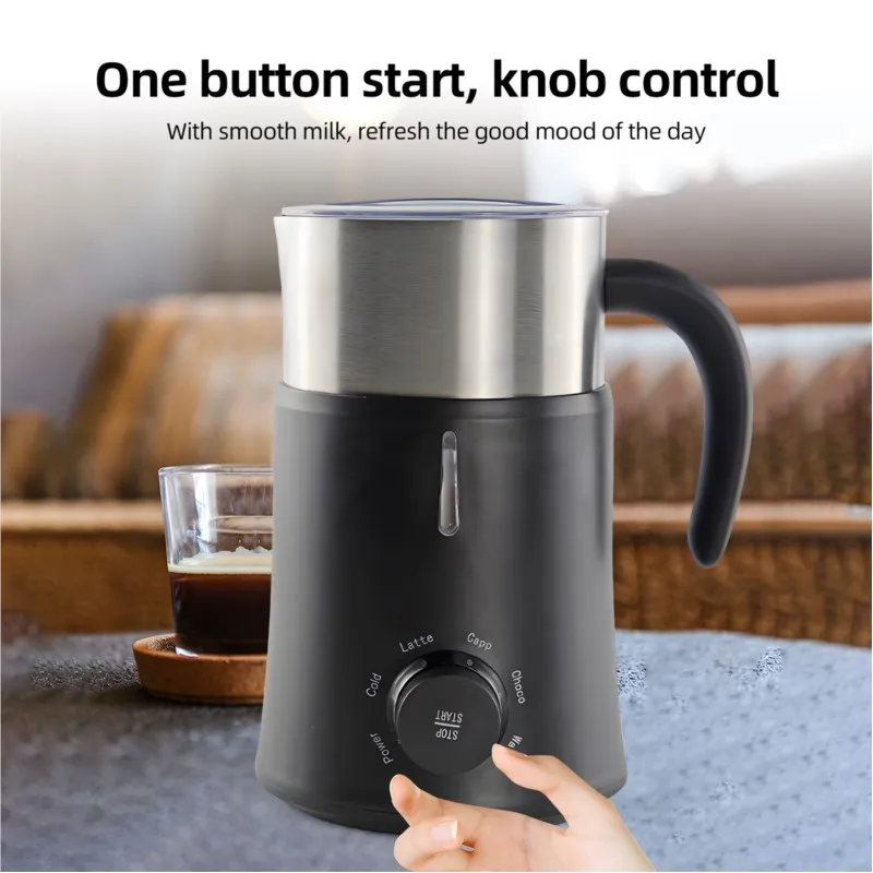 110V/220V Electric Milk Frother 4 In 1 Auto Mixer for Coffee Milk Foamer Machine Stainless Steel Milk Heating Steamer Foamer