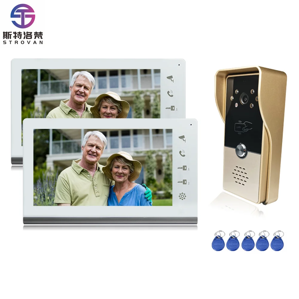 

Проводной видеодомофон, дверной звонок, домофонная система с 7-дюймовым дверным звонком, непромокаемый домашний домофон, RFID-разблокировка