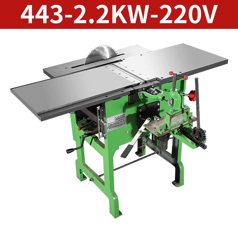 Multi Functional Handmade Woodworking Planer, Cutting, Mortising, Drilling Square Holes, Integrated Three in One Planer
