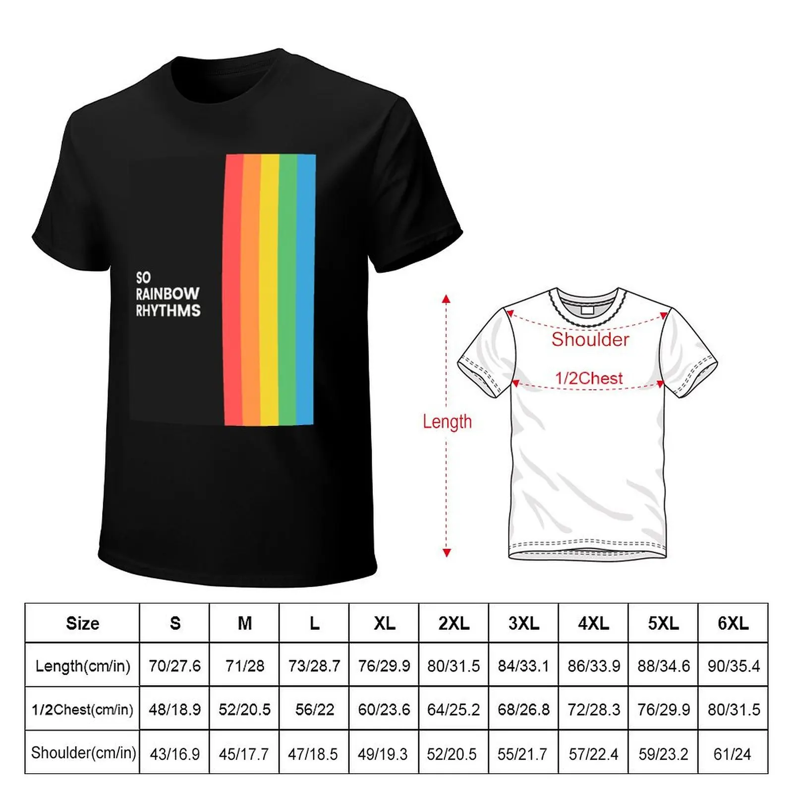 Peep Show: So Rainbow Rhythms T-Shirt Plus Size Summer Short Sleeve T-Shirt