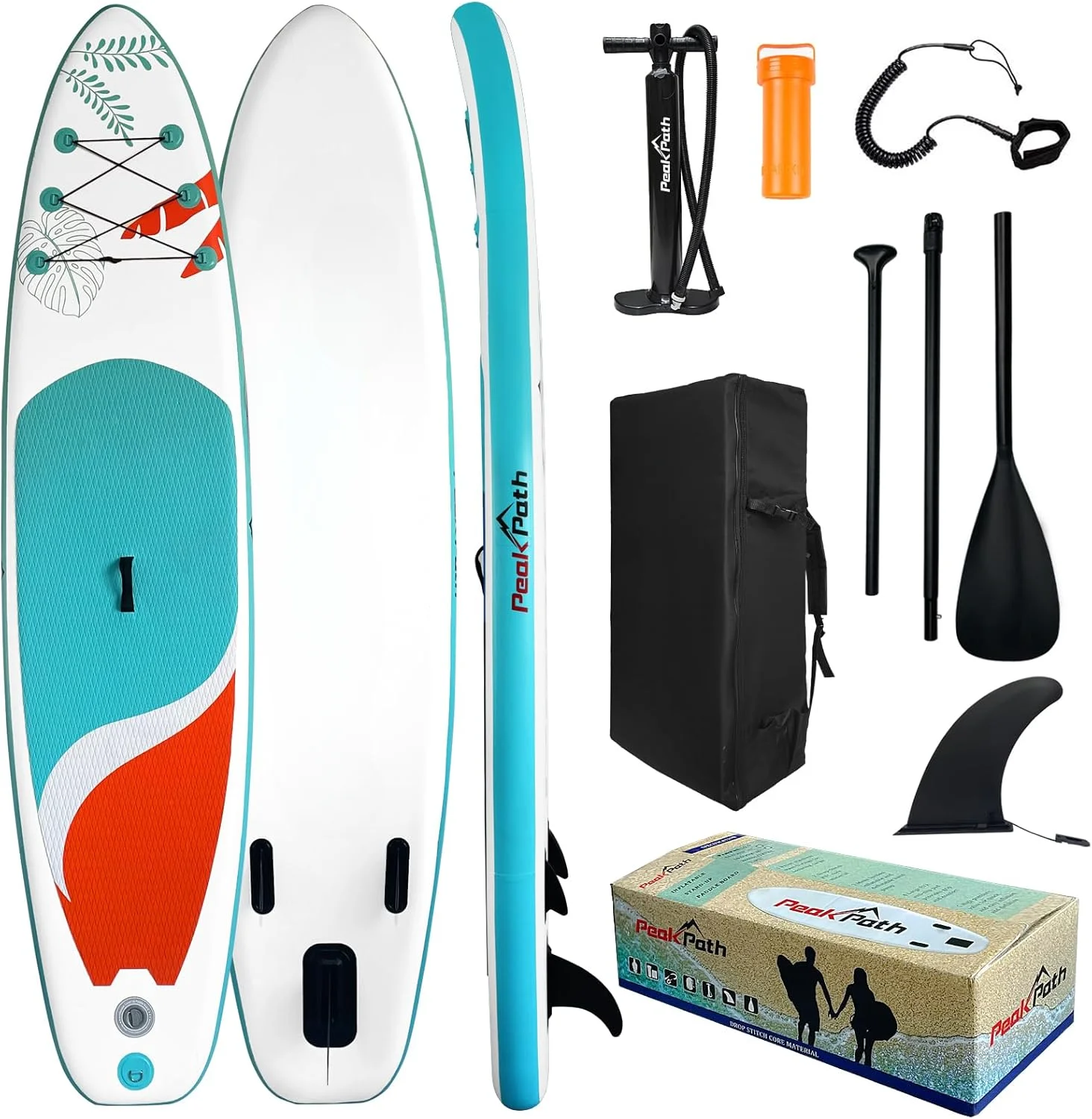 

Inflatable upright paddle board (6 inches thick), two-way manual pump | Youth and adult upright boats