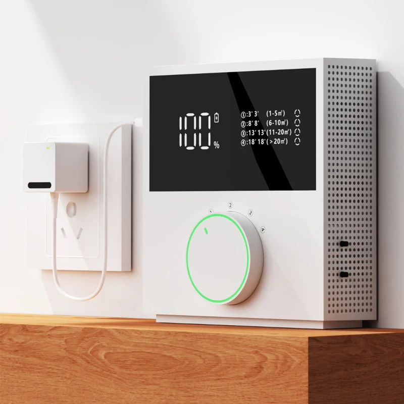 

Очиститель воздуха Очиститель воздуха с отрицательными ионами, 4-скоростная вращающаяся регулировка, светодиодный индикатор питания с лотком для ароматерапии, средство для устранения запаха