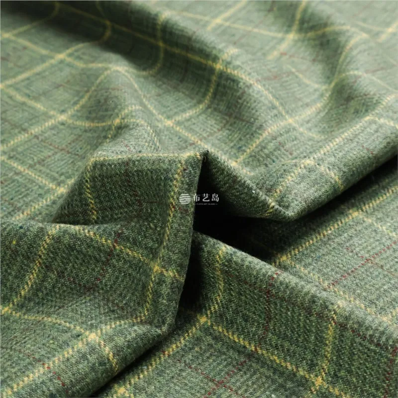 Real wool red and green new Christmas style dot fabric suit designer table