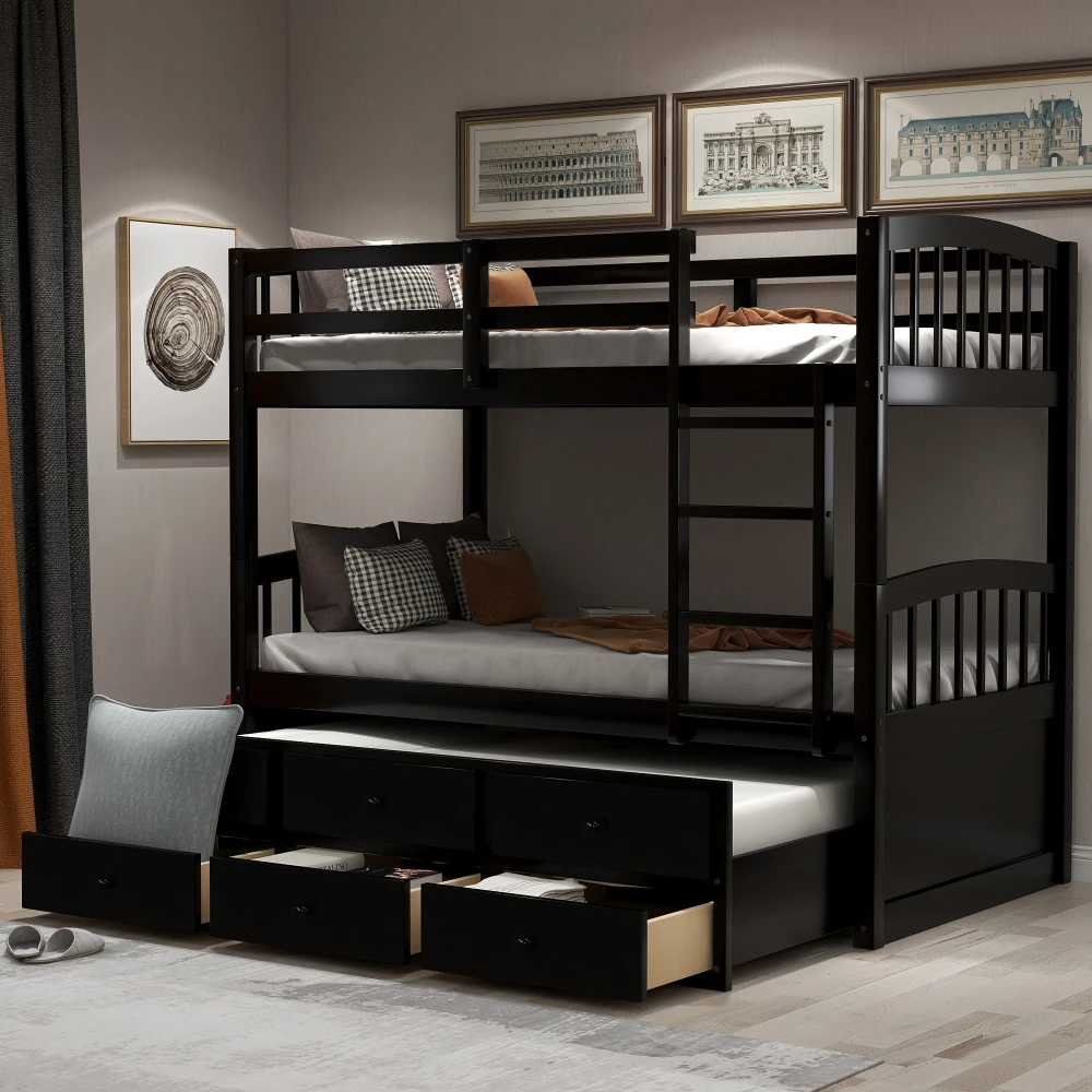 Twin Bunk Bed W/Lad… - image