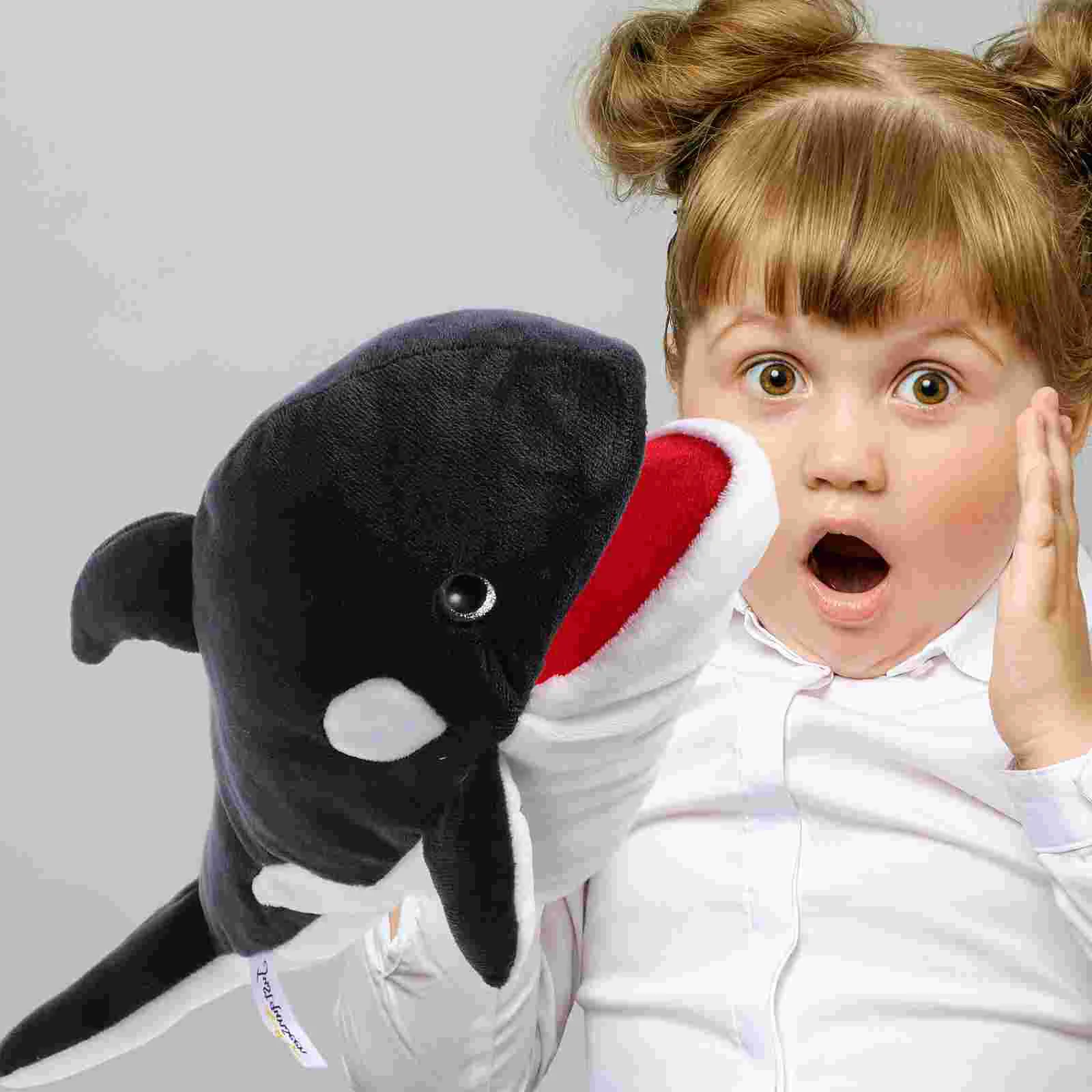 Puppets Hands Animal Cartoon Animals Story Telling Plush Whale Toy Ocean Parent-child