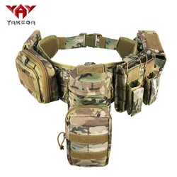 YAKEDA Camouflage Training Waist Cover Outdoor MOLLE Belt Multi functional Carrying Equipment