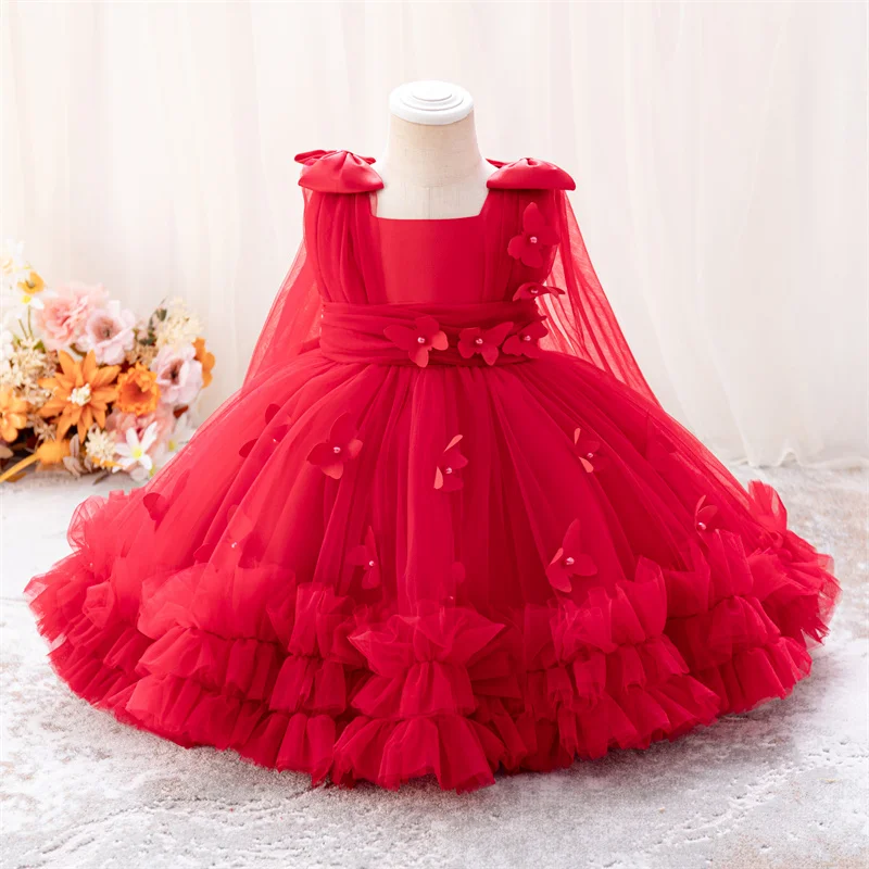 0-5-year-old toddler BABY DRESSES New Type One-year-old birthday party Dress official baby girl Christmas dress