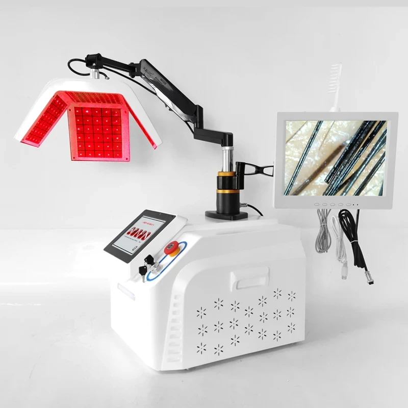 Equipamento de rebrota do cabelo do laser, 5 em 1 diodo, Baixo nível 650nm, Laser frio, Crescimento do cabelo para o folículo capilar proativado, Crescimento rápido