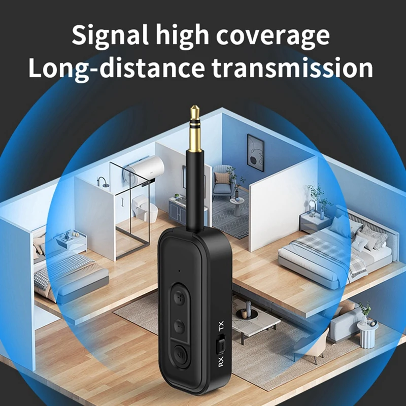 Bluetooth 5.3 receptor de áudio transmissor aux adaptador de música estéreo sem fio tf cartão player handsfree para carro tv pc