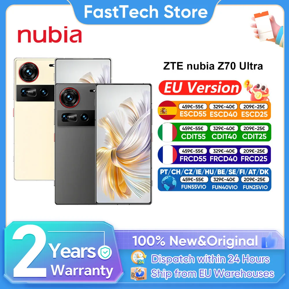 Version Globale Nubia Z70 Ultra Smartphone 5G 6.85'' Écran Complet 144Hz Appareil Photo Batterie 6150mAh Étanche IP68 NFC