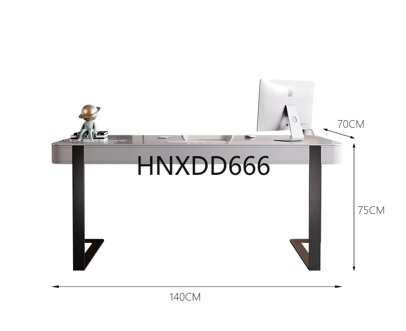 

Минималистичный письменный стол с роскошной каменной плитой, письменный стол для домашнего кабинета, высококачественный компьютерный стол из нержавеющей стали