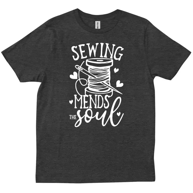 Sewing Mends The Soul Sew Seamstress Funny Quilter Quilting T shirt