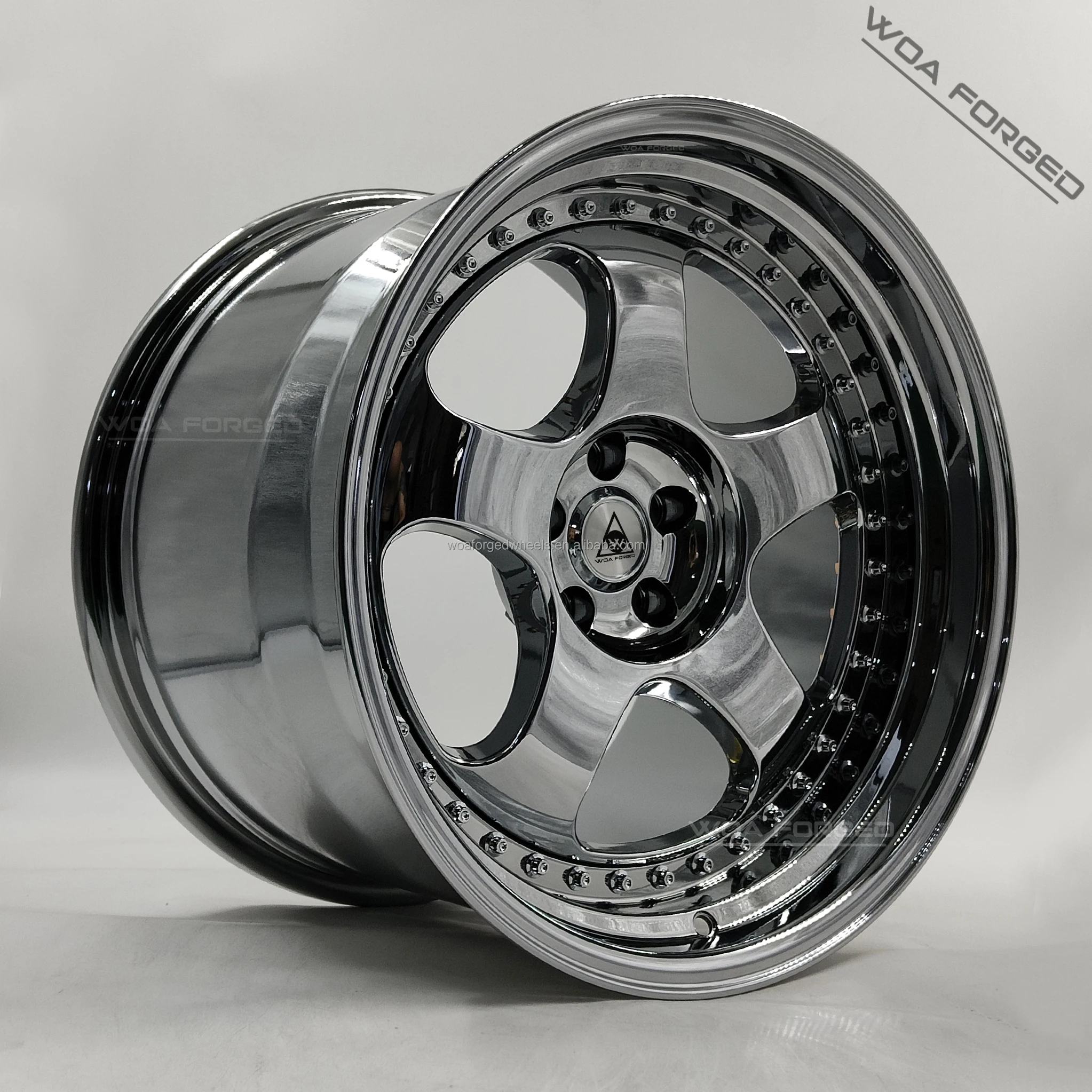 

Custom Chrome 2 3 Piece Forged Aluminum Alloy Wheel 17 18 19 20 Inch Deep Dish 5x112 5x120 5x114.3 for Meister S1 3P Concave Rim