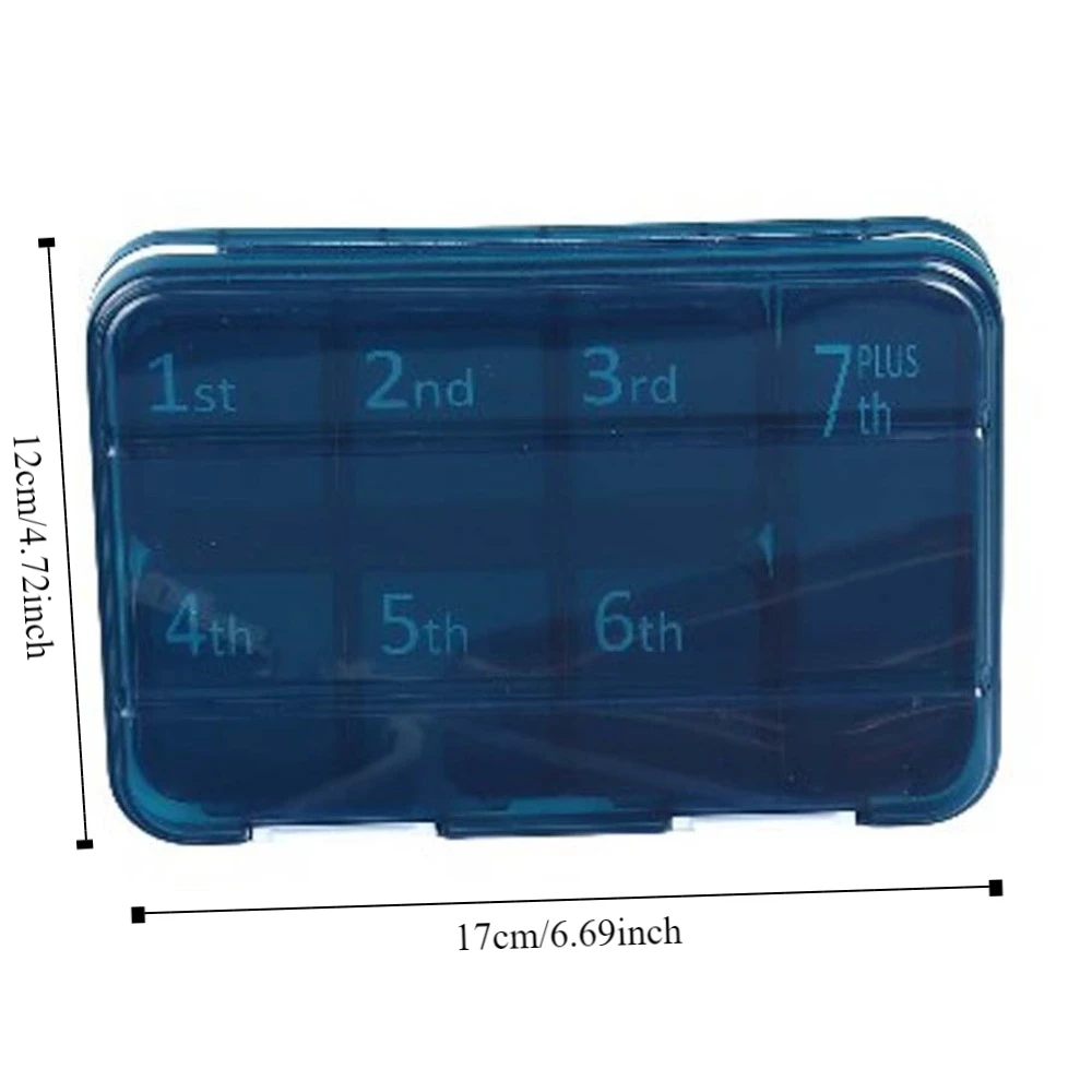 Portable Weekly Pill Storage Box Moisture-proof Tablet Splitters Pill Dispenser Large Capacity Waterproof Vitamin Container Home