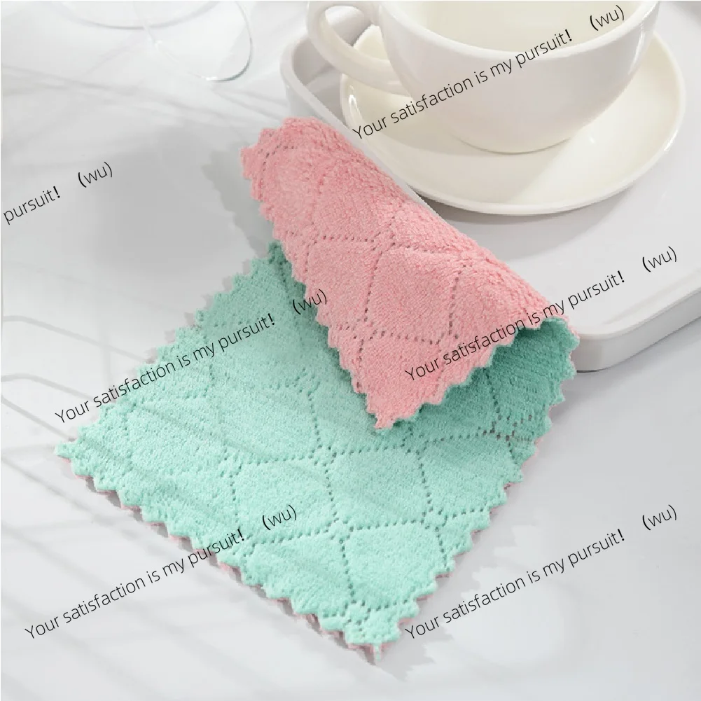 5/10/15 piece, kitchen dish towel, double layer household super soft absorbent rag, non-stick oil quick drying