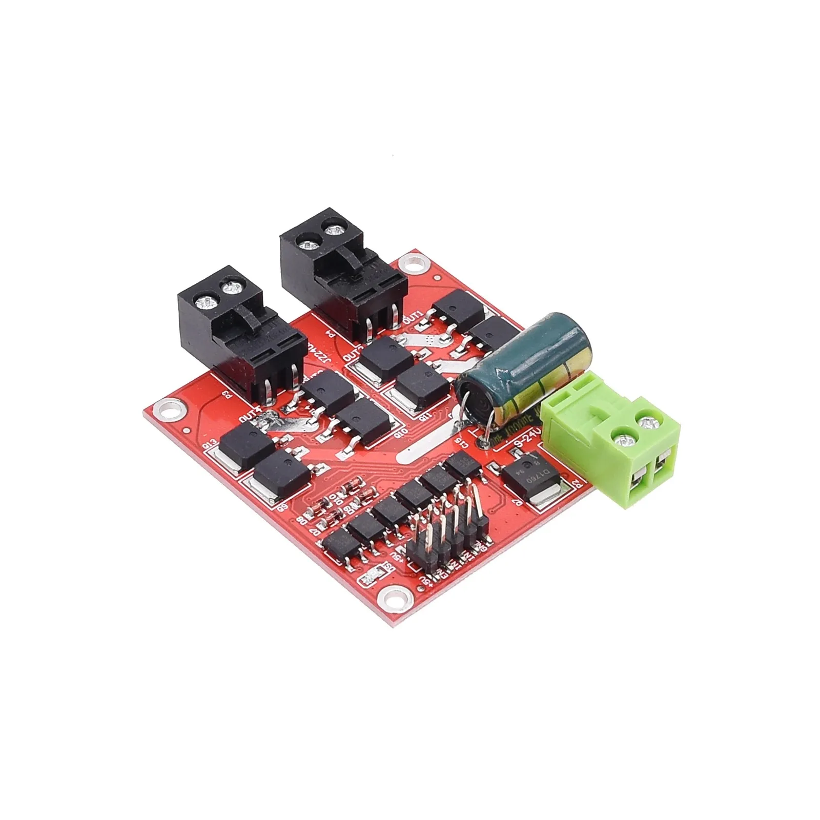 

Dual Channel DC Motor Driver Module 160W 7A 12V 24V H-bridge L298 Logic Control Signal Optocoupler PWM Drive Reversing Braking