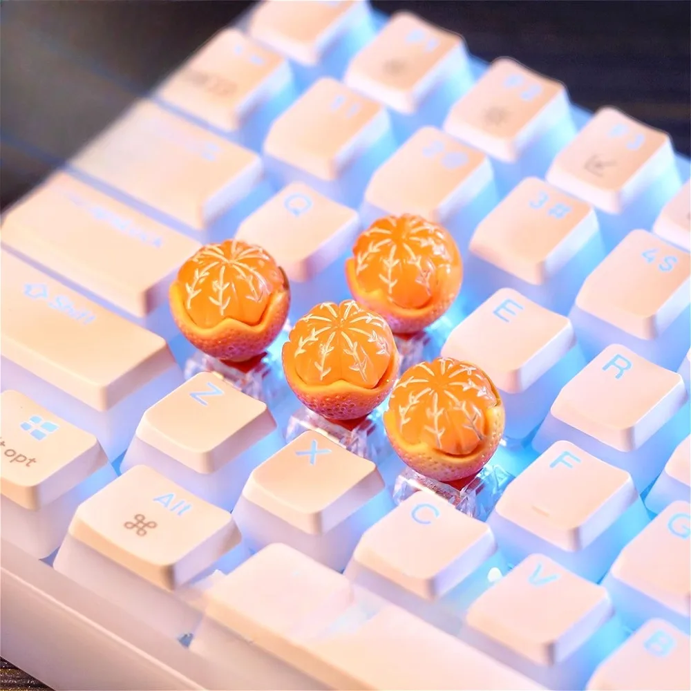 

Orange Artisan Keycaps for MX Switches, 3D Cute Keycap Set, Custom Mechanical Keyboard, Novelty Gift for Couples Birthday