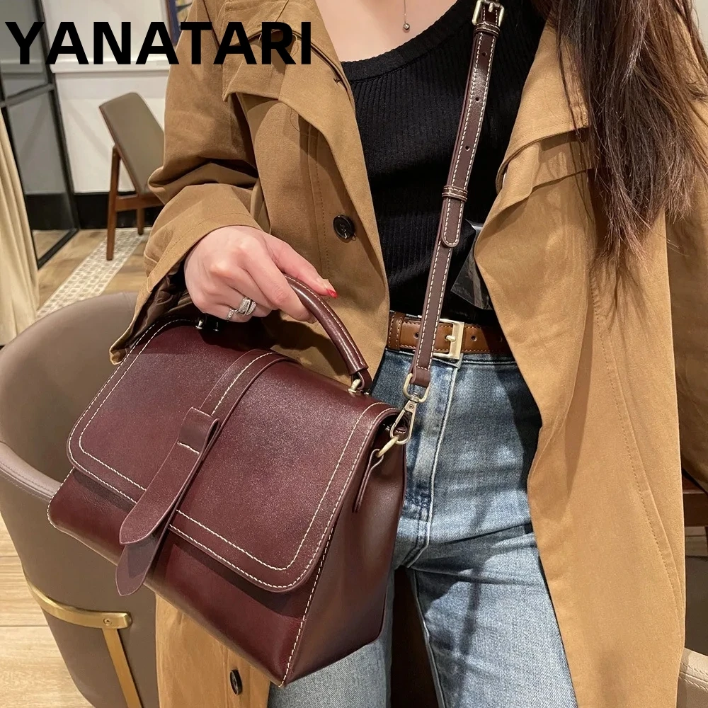 

Luxury handbags female crossbody bags small square shoulder bag mom women bags new fashion 2023 genuine cowhide leather satchel