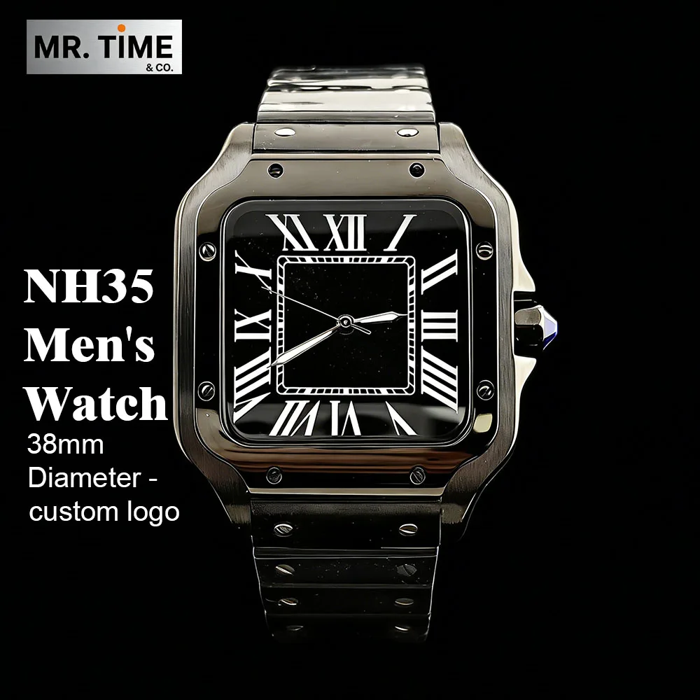 

Модные мужские автоматические часы из нержавеющей стали 2026 года с механизмом NH35, высококачественные, с возможностью нанесения логотипа, подходят для механизма NH35