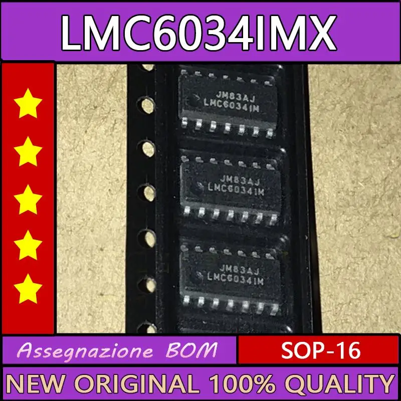 5ชิ้น/ล็อต Lmc6034 Lmc6034imx Lmc6034im ชิป Sop-16 Op Amp ชิป