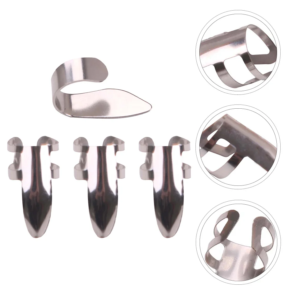 Guitar Finger Cots Banjo Accessories Aldult Thumb for Tools Stainless Steel Plectrum Picks