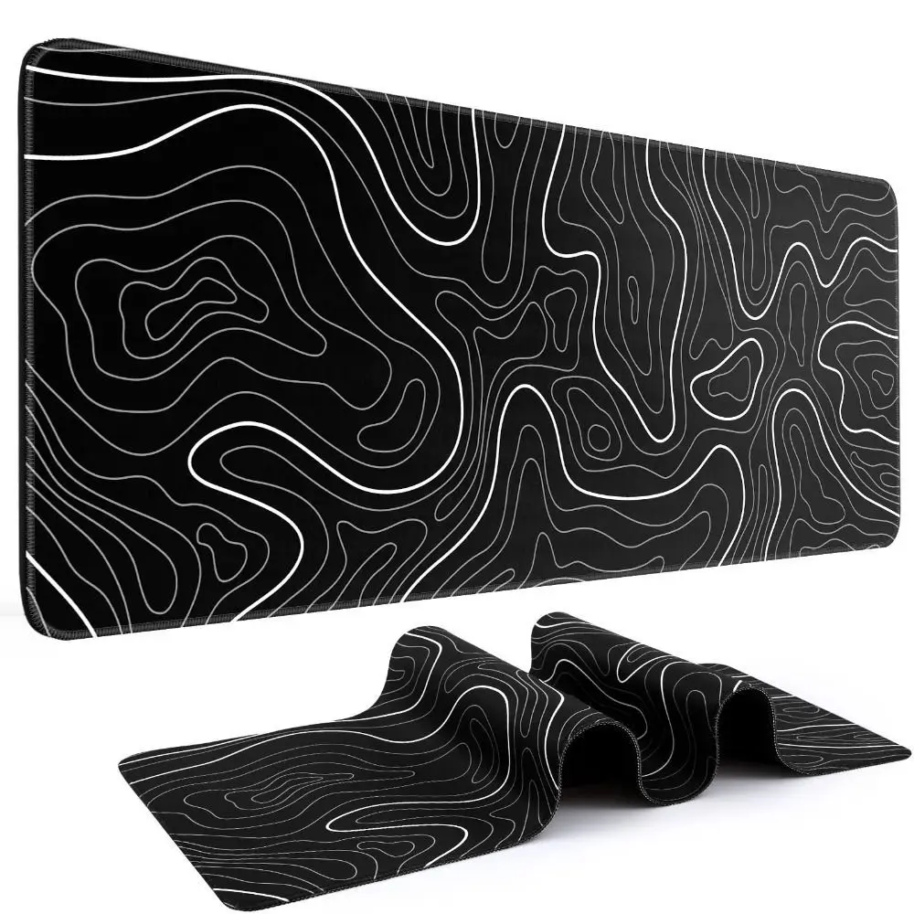 Professional Gaming Topographic Shape Gaming Mouse Pad Anti-Slip Wear-Resistant Office Keyboard Desk Mat Table Mat Computer Desk