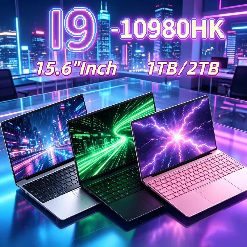 15.6 Inch Sturdy-Built Laptop Intel Core I9-10980HK 16GB RAM 1TB/2TB SSD Fingerprint Unlock Windows 11 Gaming Business Notebook