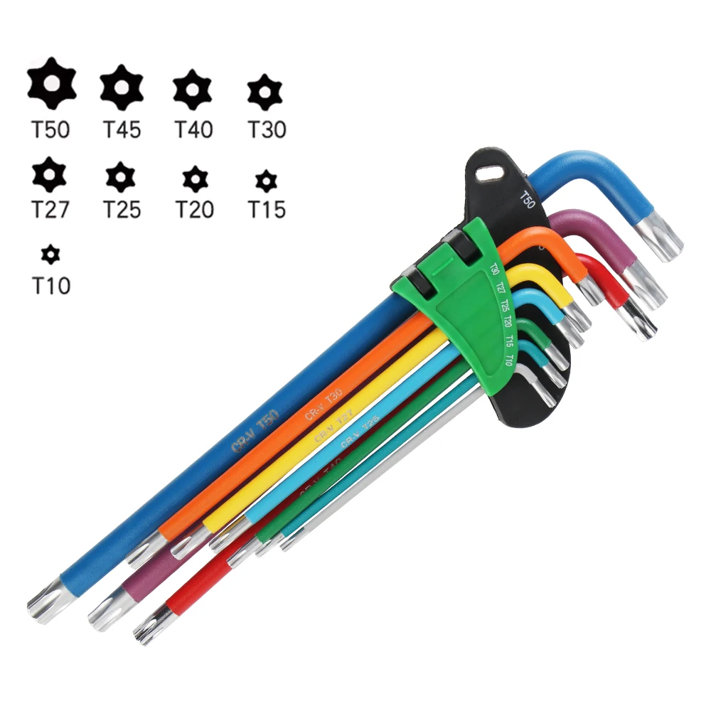 Inner Hexagonal Wrench Durable Portable 9Pcs Hex Wrench Screwdriver Set Color Non Slip Anti Rust Hexagonal Wrench Set Tool