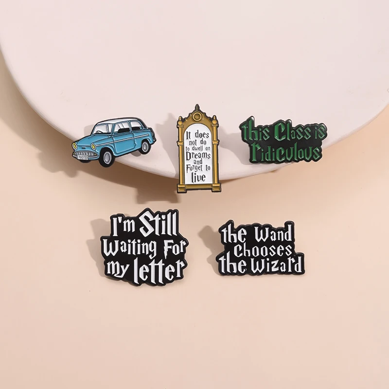 Magic Fantasy Movies Enamel Pins Magic Book Spell Butterfly Key Film Inspiration Brooches Lapel Badge Jewelry Gifts For Friends