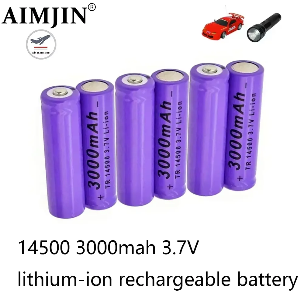 

Rechargeable Batteries AA Battery 14500 3.7V 3000mAh Cell for Led Flashlight Headlamps Torch Mouse