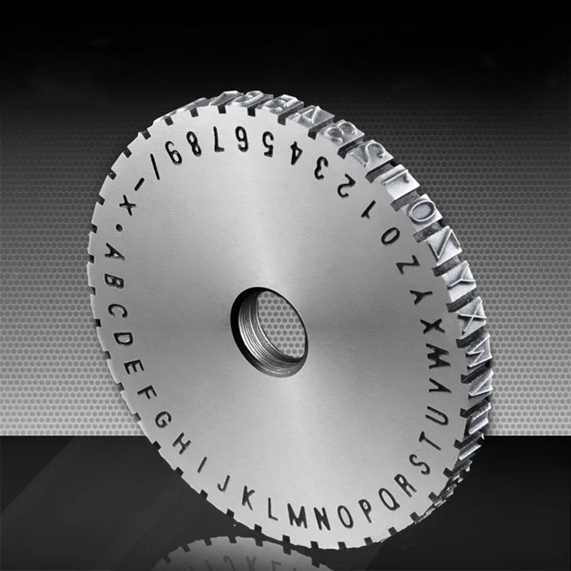 Character Plate Font Wheel Gear for Manual steel embossing machine Embosser 2mm/ 2.5mm/ 3mm/ 4mm/ 5mm/ 6mm Metal Sheet Plate