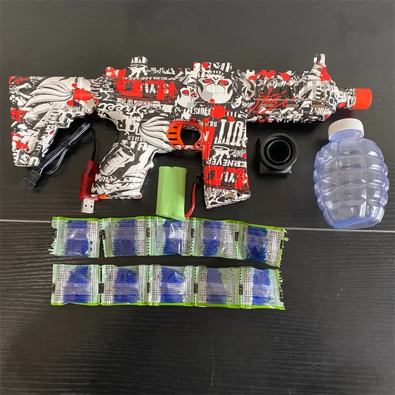 

Электрический игрушечный пистолет M416 с гелевыми шариками, высокоскоростной магазин с оранжевой заглушкой и бутылкой для игр на открытом воздухе для родителей и детей