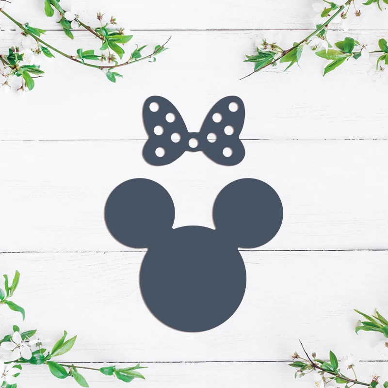 Disney Cutting Dies Mini Mickey Mouse Head Diecut for DIY Scrapbooking Embossing Paper Cards Crafts Making New 2022 Dies