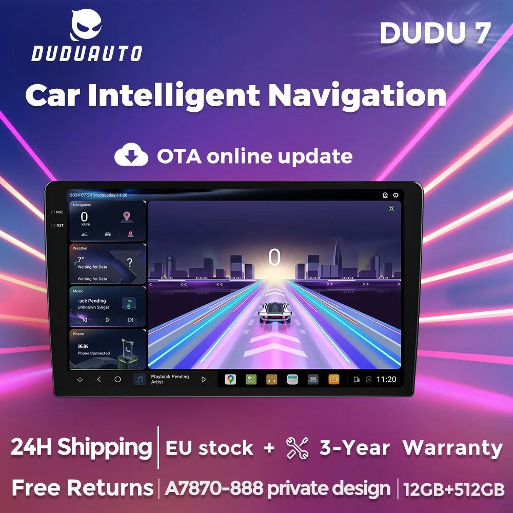 DUDUAUTO EU DUDU7 DUDU 7 A7870 AKM7739 Carplay sans fil 9/9.5/10/10.36 pouces Android 13 autoradio multimédia GPS Stere unité principale