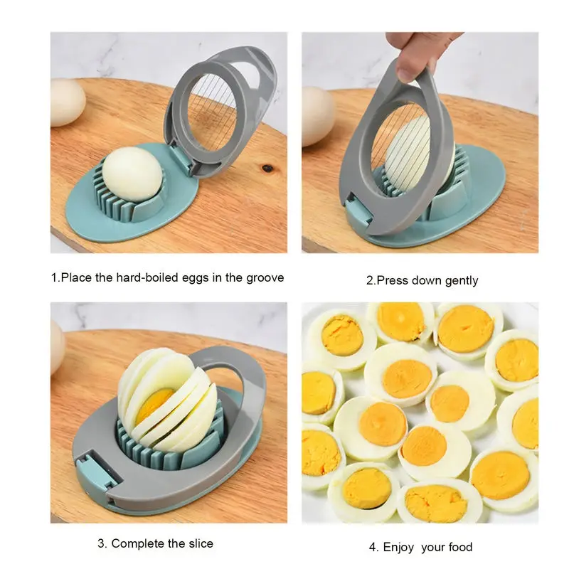 Multifunctional Egg Cutter 304 Stainless Steel Egg Slicer Fruit Salad Slicer Preserved Egg Separator Kitchen Gadget