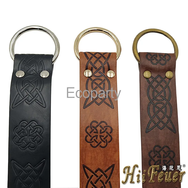 Thời Trung Cổ Celtic Đầu Vòng Đai Trang Phục Retro Phụ Kiện Nữ Nam Viking Cướp Biển Cosplay Da PU Cổ Điển Khóa Cho Nam 20