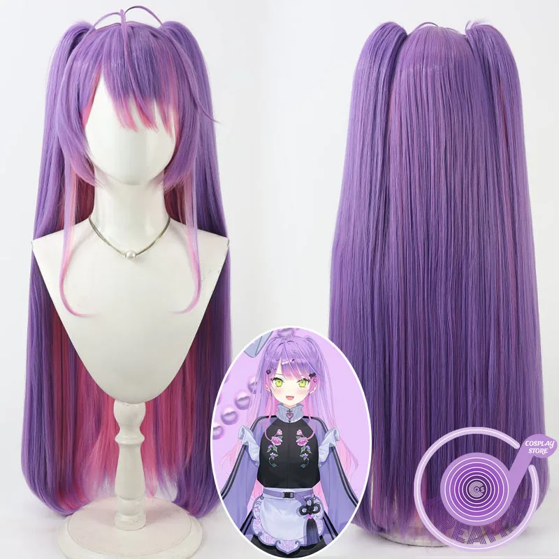 Tokoyami Towa Косплей Парик Vtuber Фиолетовый Розовый Длинные 80 см Синтетические Волосы Термостойкие Хэллоуин Ролевые Игры Вечеринка Карнавал + Парик Кепка
