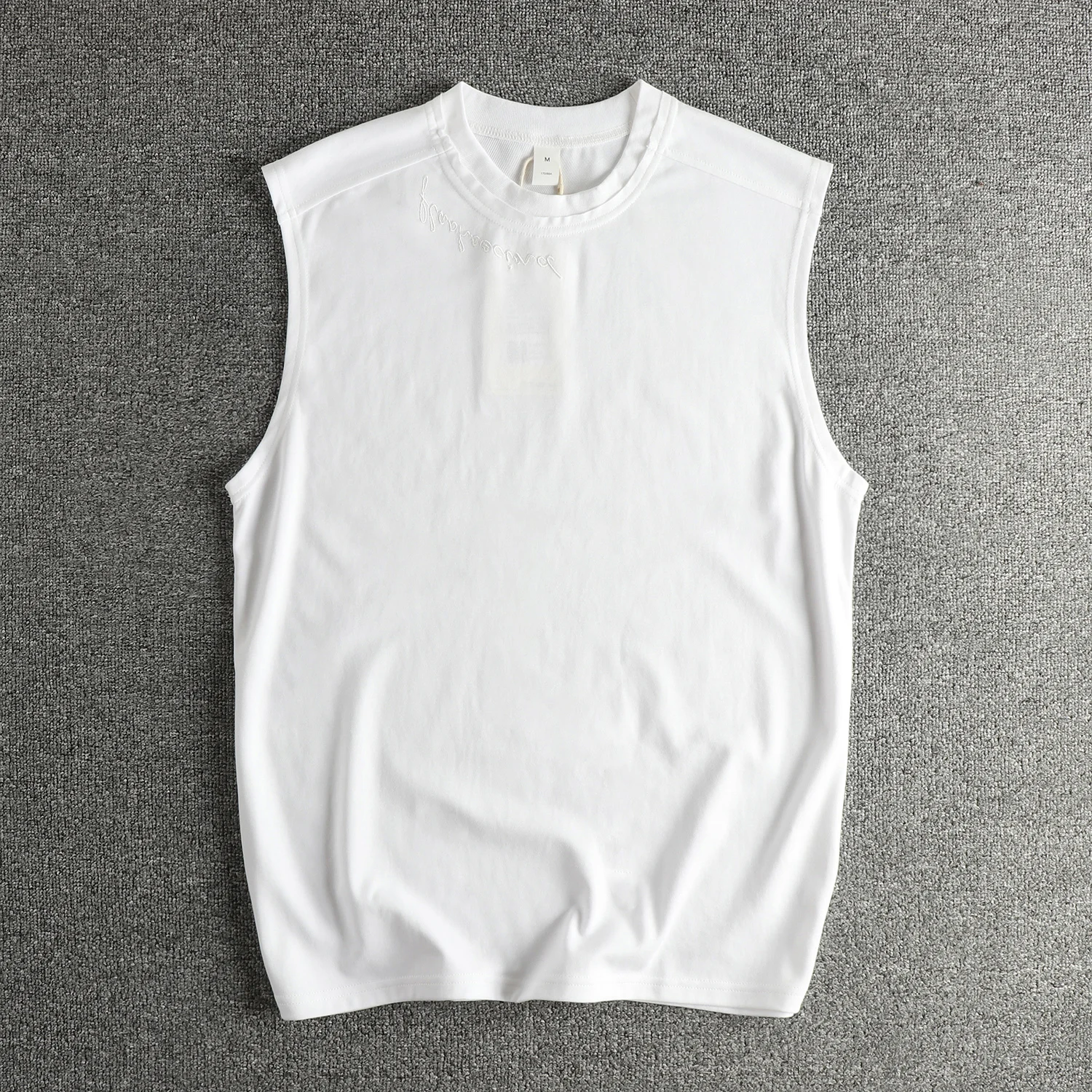 

2025 Summer American Retro Sleeveless O-neck Pineapple Pattern Knitted Embroidery T-shirt Men's High Street Sports Casual Vest
