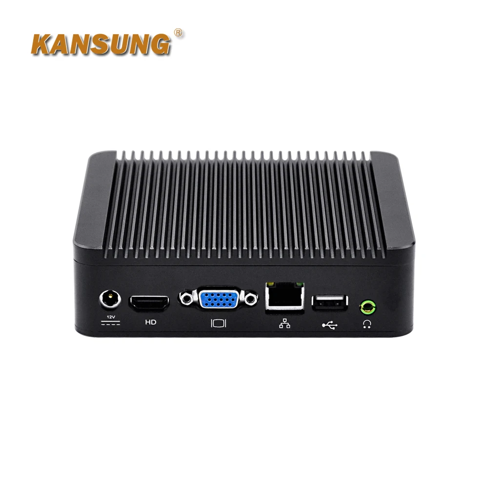 Kansung-procesador Quad Core J1900 DDR3L, hasta 8G, 12V, 3A, diseño sin ventilador, Mini PC