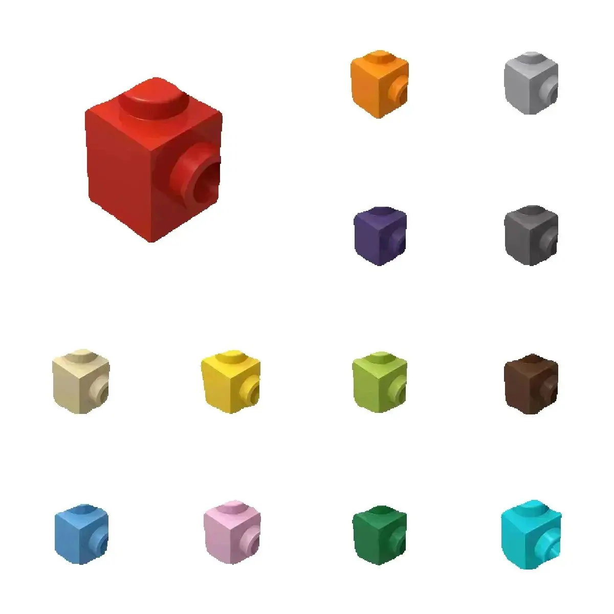 50pcs Assembles Particles 87087 1x1 Single Side Building Blocks Bricks Kit Part High-Tech Education Toy For Children Gift