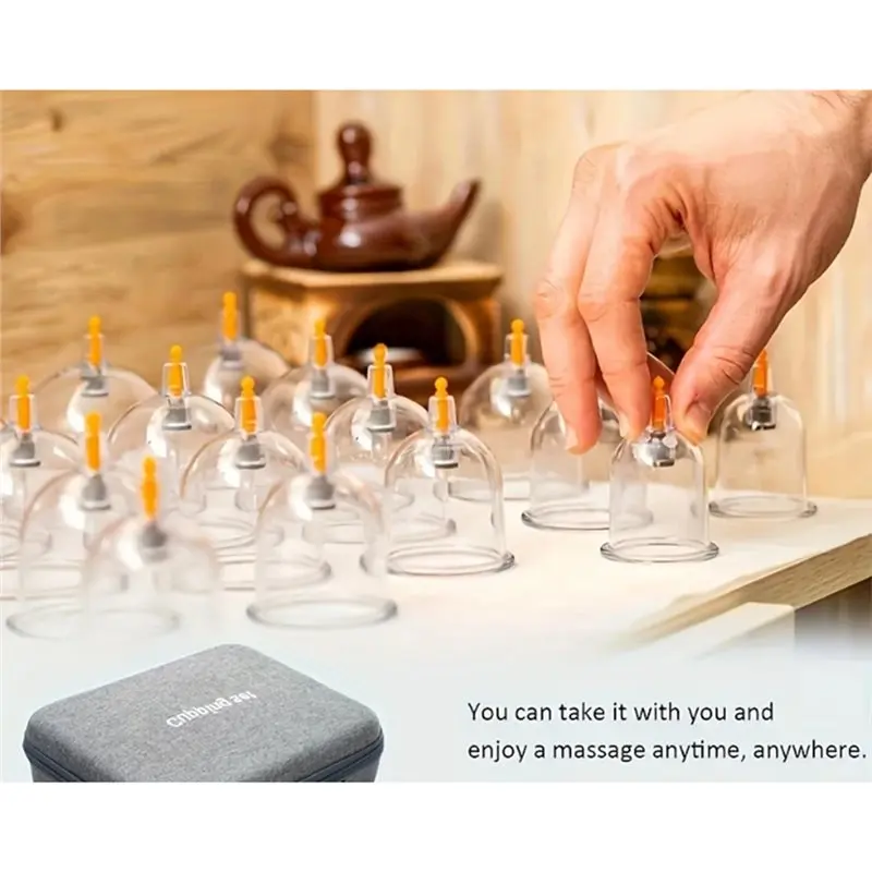 Cupping Manual For Massage Set 22Pcs Multiple Sizes Of Vacuum Cups With Hand Pump Relax Set For Massage