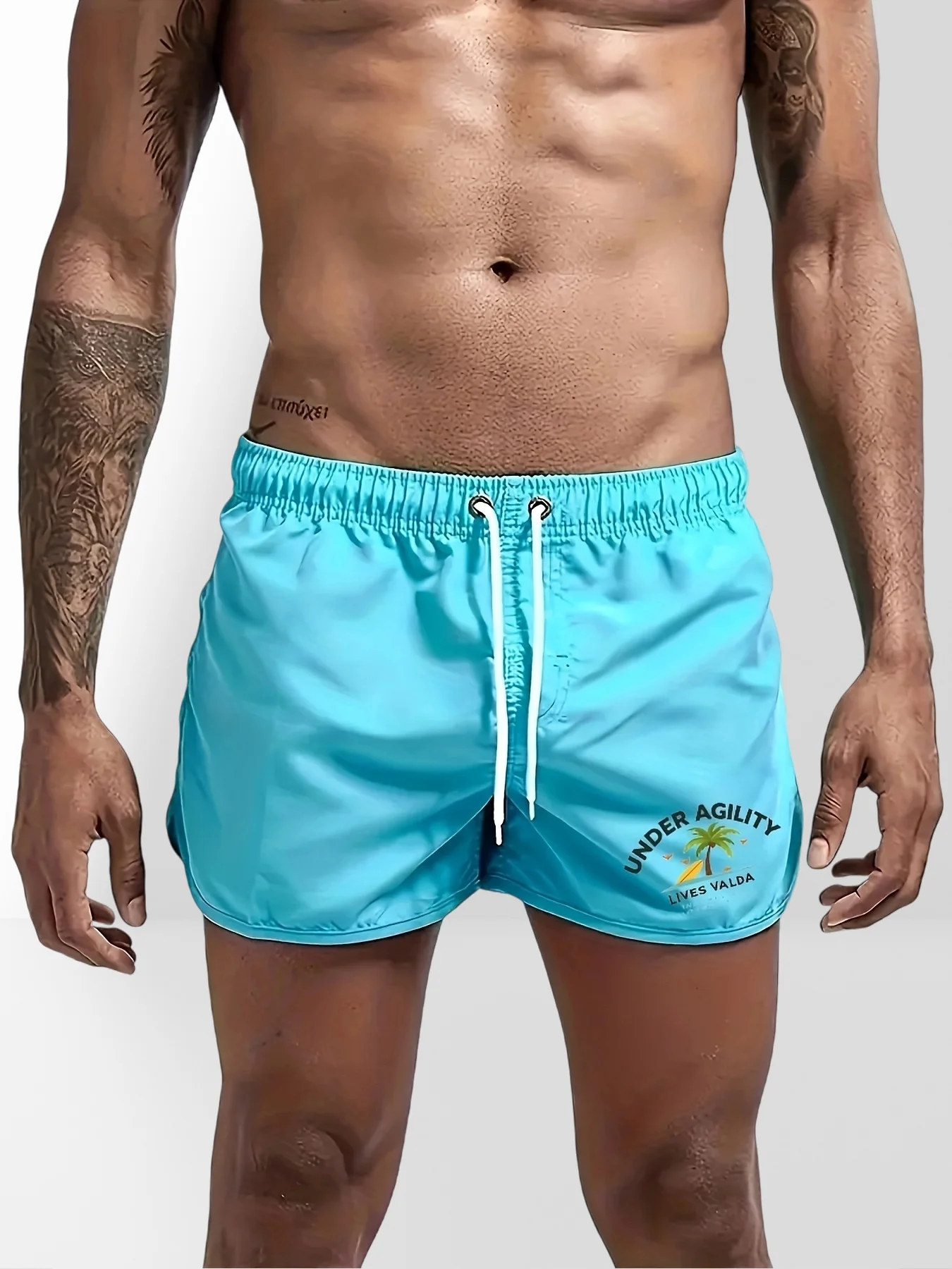 

Men's Summer Fitness Pants Comfortable Breathable Solid Color Running Casual Sports Training Shorts