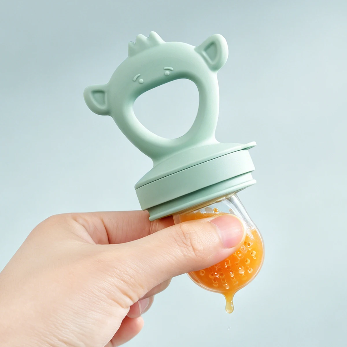 TYRY.HU 4pcs/set Silicone Fruit & Vegetable Feeder for Infants and Toddlers 6-36 months Food Grade Teething & Feeding Pacifier