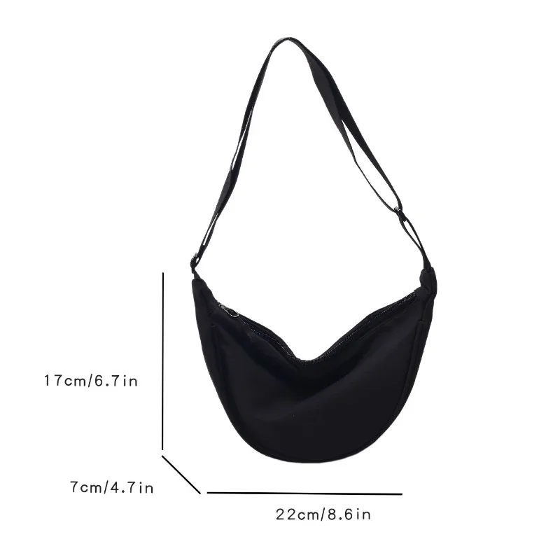 Simple Design Women\'s Messenger Bag Fashion Ladies Nylon Hobos Small Shoulder Bags Vintage Female Girls Purse Cloth Handbags